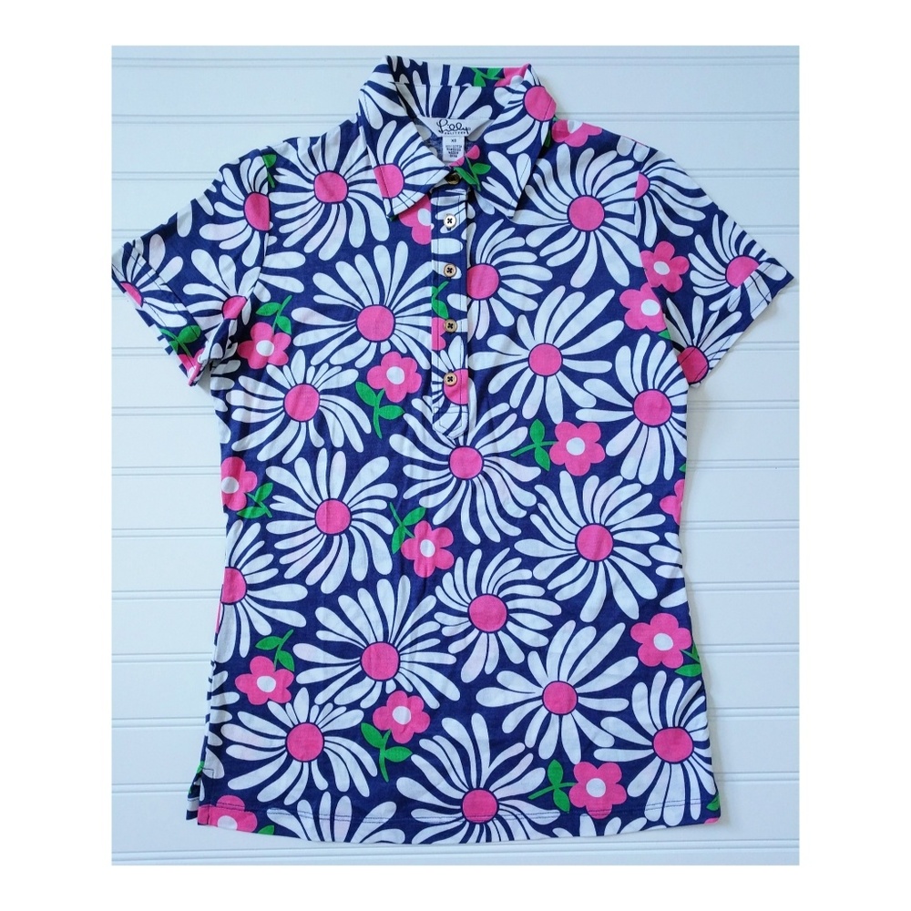 Lilly Pulitzer | Trophy Polo Daisy Print Top